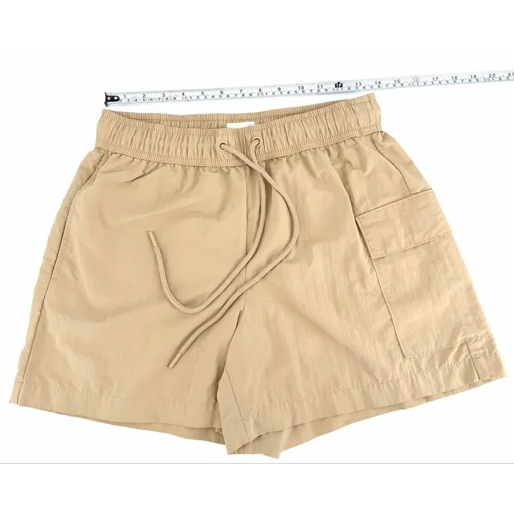 Lou & Grey Khaki Nylon Cargo Shorts Small Quick Dry Hiking Travel Utility